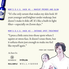 Lamarue Daily Vitamin Serum ingredients chart highlighting Vitamin C and hyaluronic acid.