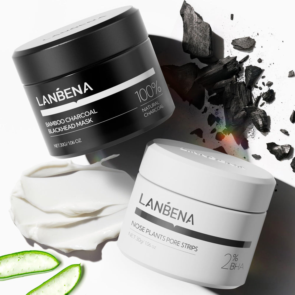 LANBENA nose pore strips 2% BHA pack for deeper cleansing and clearer nose pores