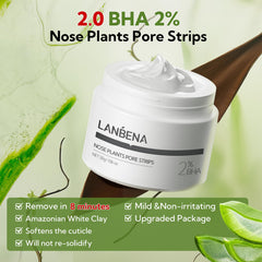 LANBENA nose strip close-up showing adhesive film for easy application.