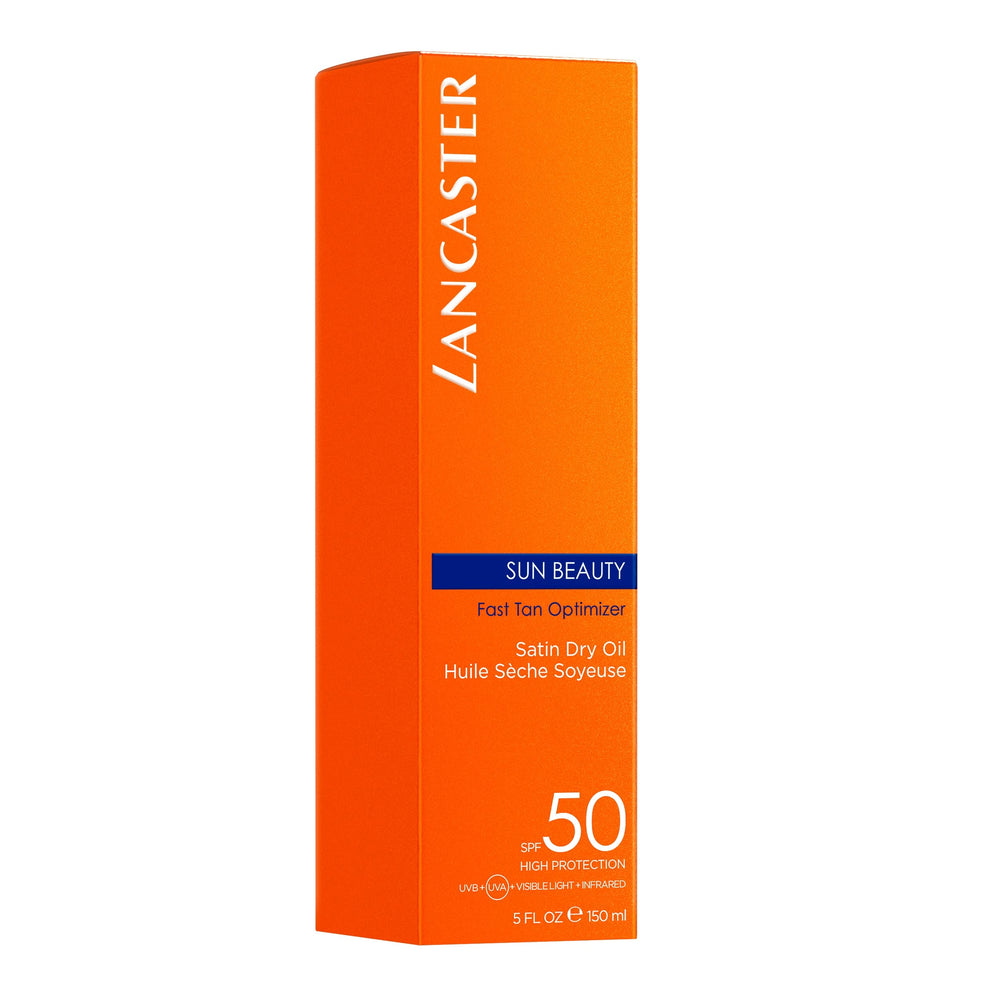 Lancaster Sun Beauty Dry Oil Fast Tan Optimizer amber-hued oil gliding on skin