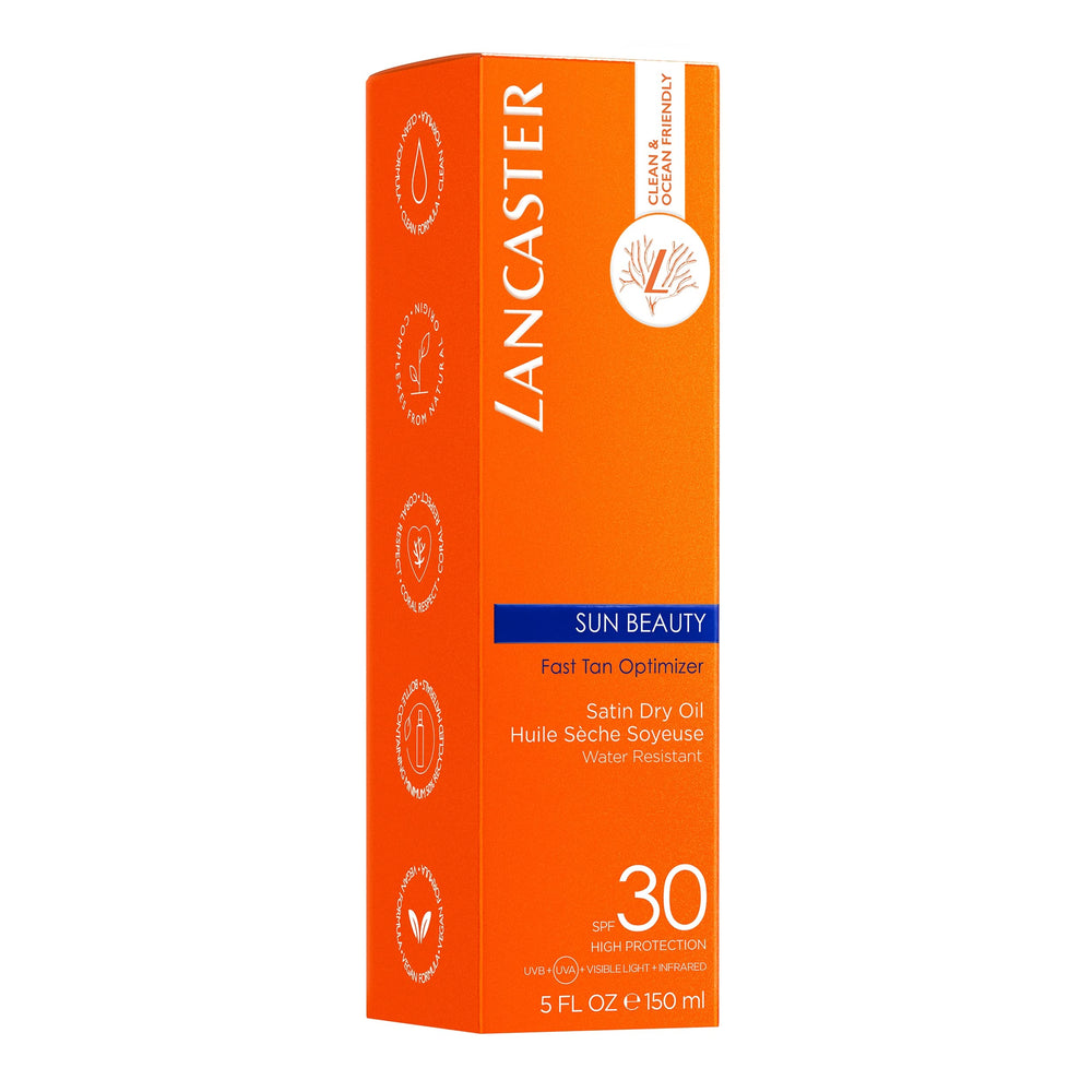 Lancaster Satin Sheen Oil texture close-up highlighting dry oil finish for smooth application.