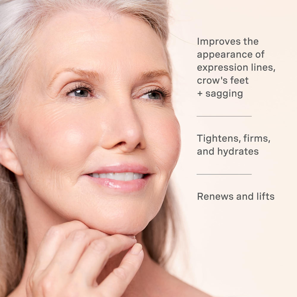 Eye area skin with Gravity Defying Eye Cream feels firmer and more hydrated.
