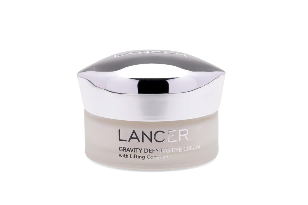 Lancer Gravity Defying Eye Cream targets the outer corner to smooth lines and lift.