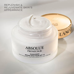 Lancôme Absolue BX Day Cream label with SPF 15 and light feel.