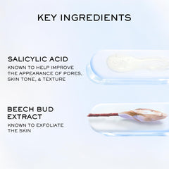 Lancôme Clarifique pores closeup reveals smoother skin texture.