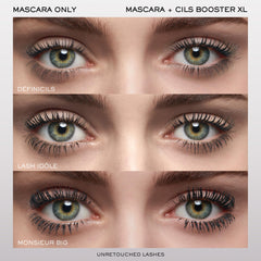 Lancôme eye application with Lash Idôle showing lift and separation.