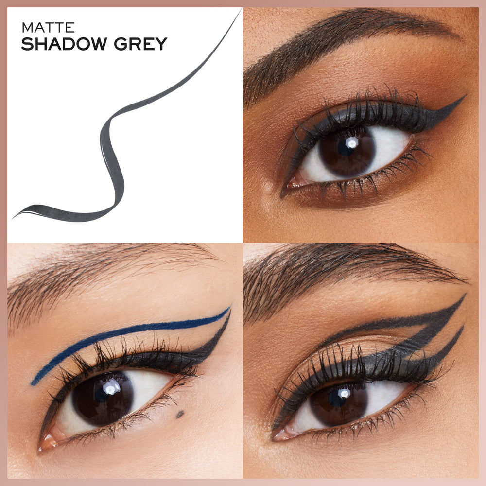 Idôle Liner luminous pigments swatch shows rich grey color.