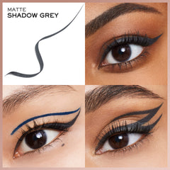 Idôle Liner luminous pigments swatch shows rich grey color.