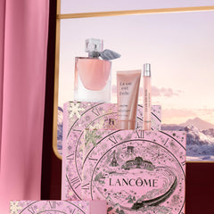 Lancôme La Vie Est Belle body lotion adding soft moisture and scent.