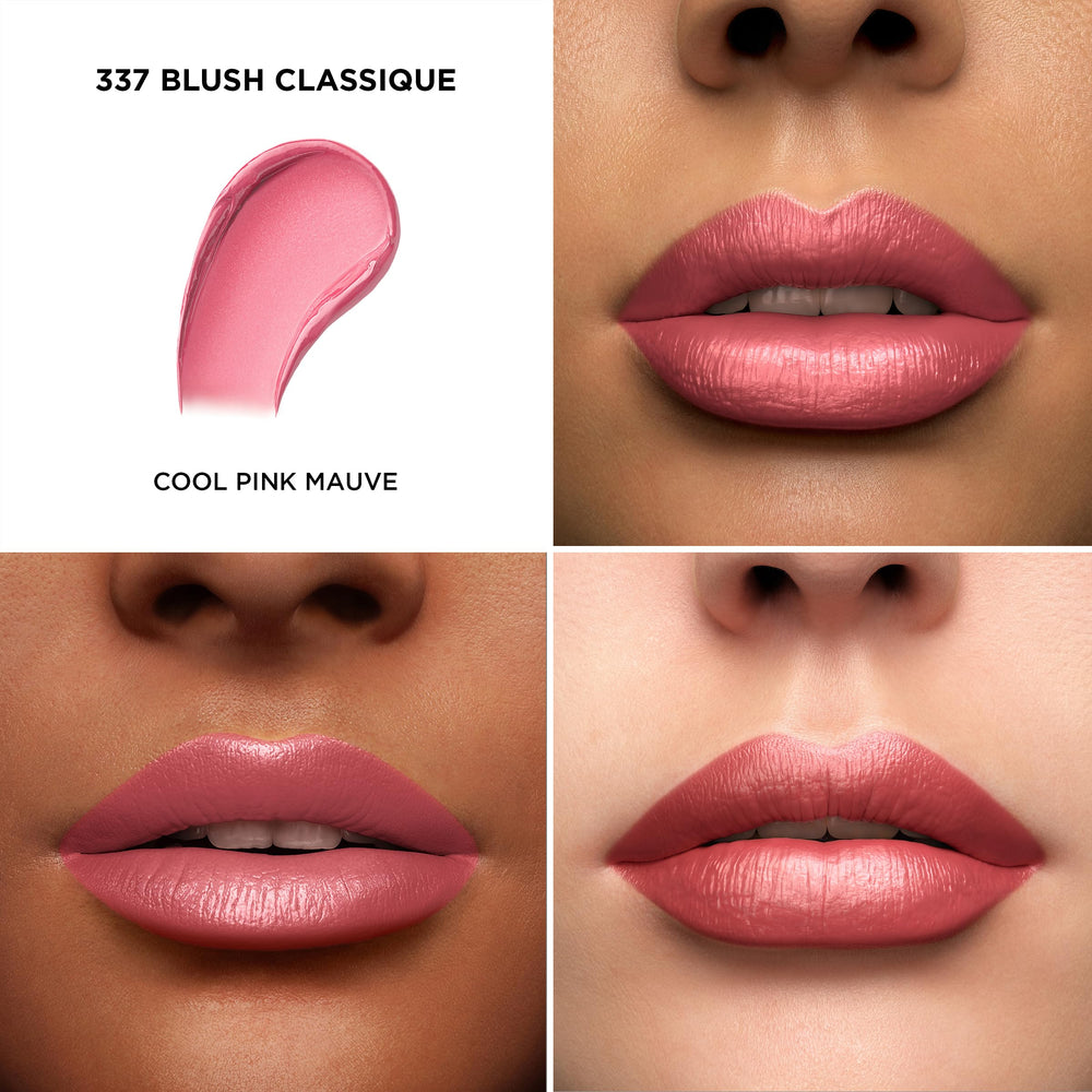 Lancôme L'Absolu Rouge creamy-finish swatch for radiant, smudge-resistant color.