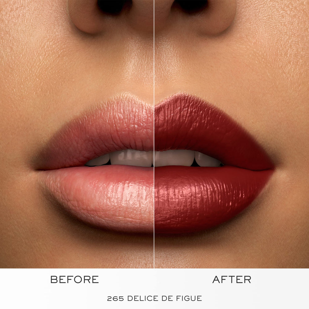 Lancôme L'Absolu Rouge soft lips look under flattering lighting.