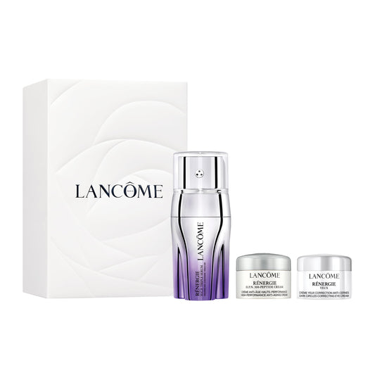 Lancôme Rénergie H.C.F. Triple Serum bottle suggests brighten and hydrate skin.