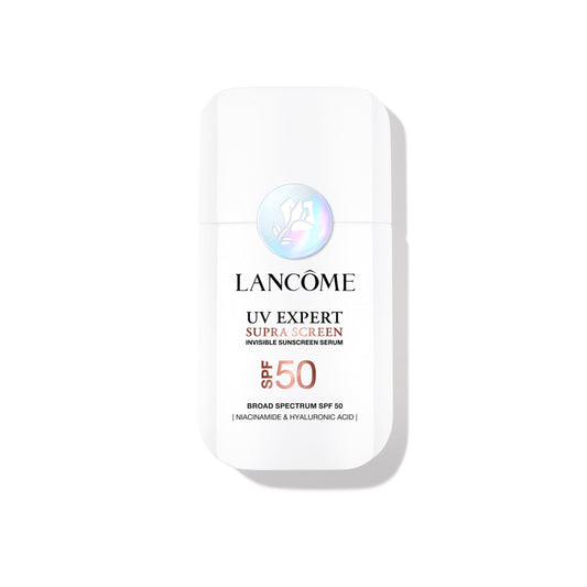 Lancôme Supra Screen bottle front with SPF 50+ protection for daily use.