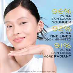 Lancôme Supra Screen SPF 50+ badge highlights broad-spectrum protection.
