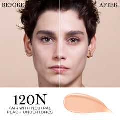 Lancôme Teint Idole glow swirl on skin demonstrating seamless blending