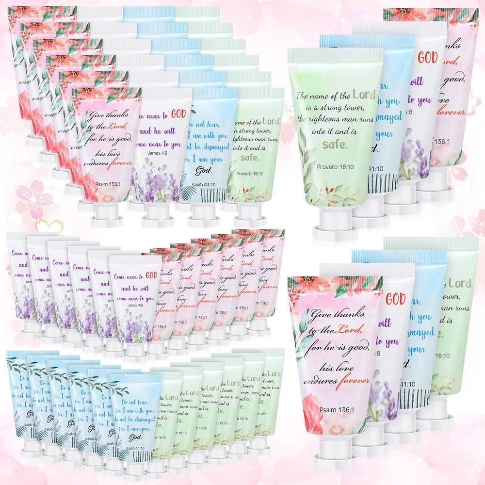 Landhoow Christian hand cream 72-pack packaging for gifting and sharing.