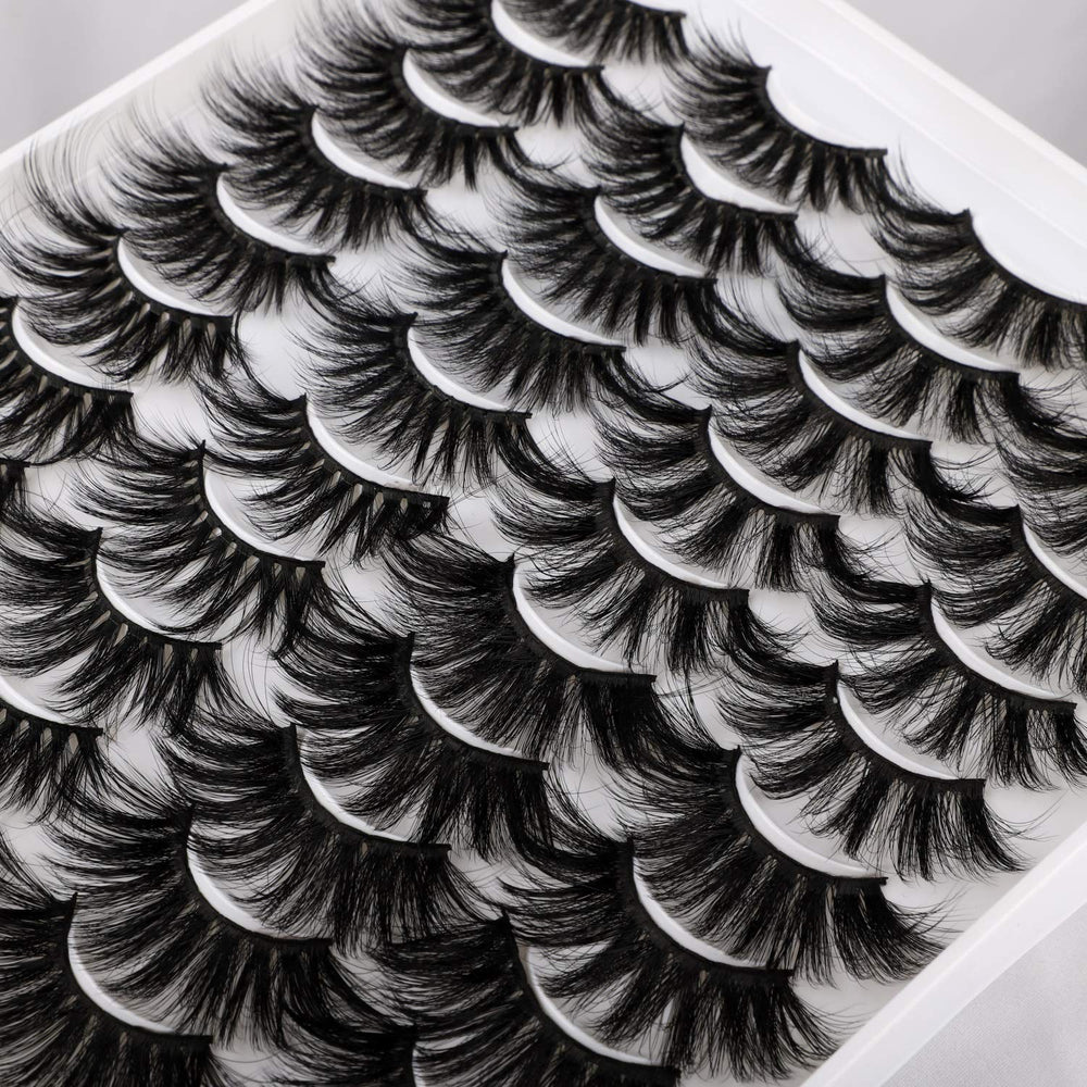 Lanflower 25mm lashes packaging view for bulk wholesale