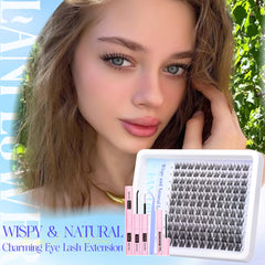 Lanflower all-in-one lash kit with tools for at-home extensions