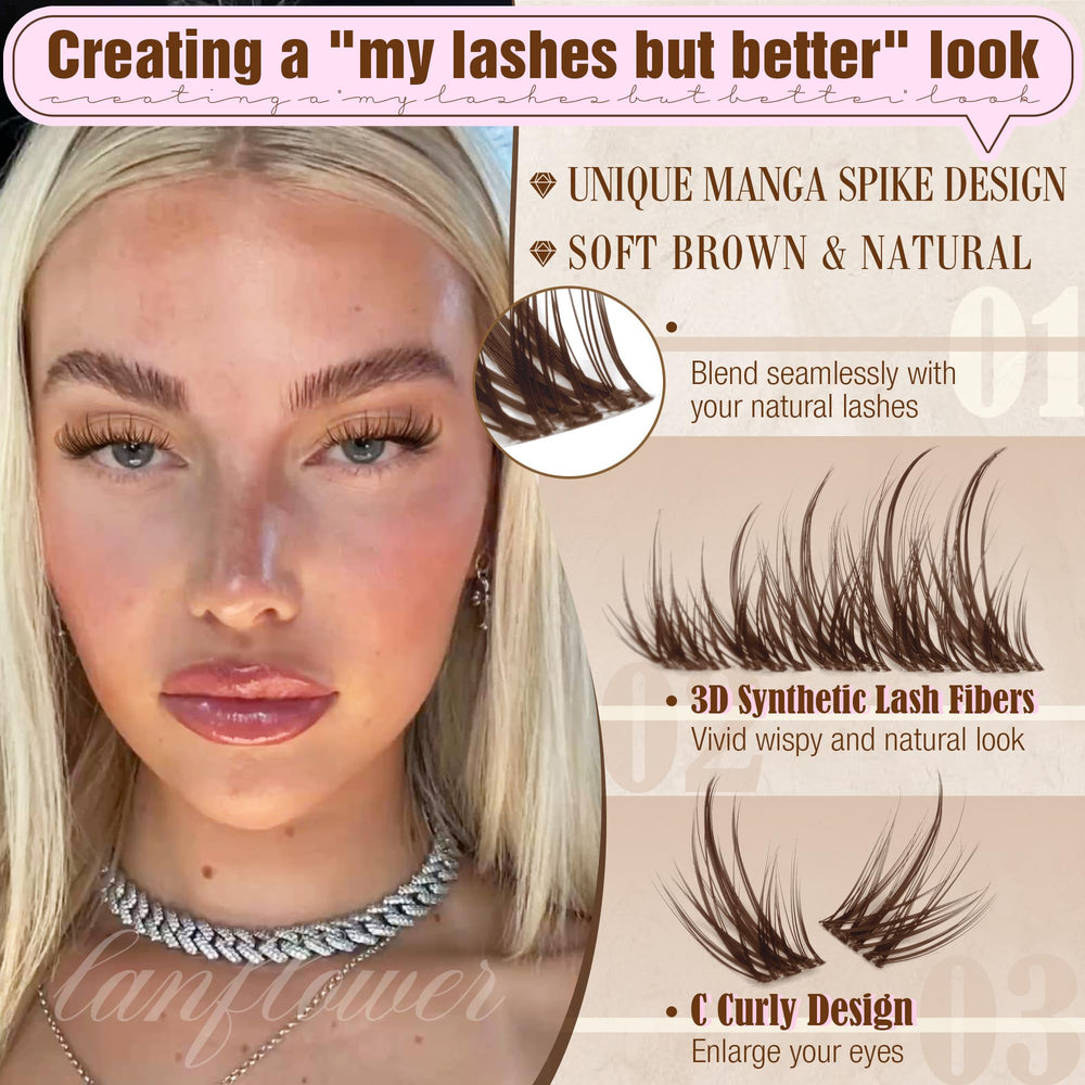 Lanflower thin-band lashes for easy, comfortable application