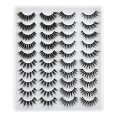 LANFLOWER false eyelashes 20-pair pack for versatile daily or party looks.