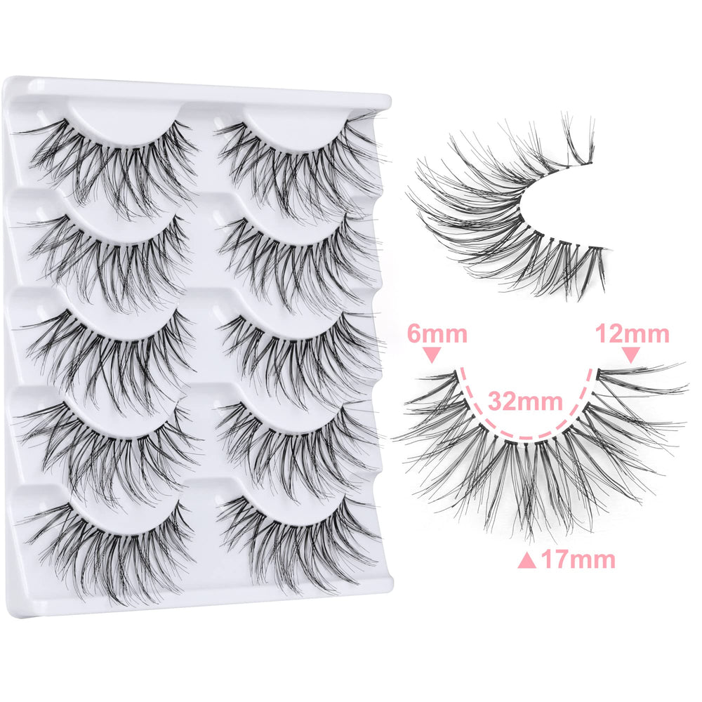 LANFLOWER Reusable pack of false eyelashes for multiple occasions.