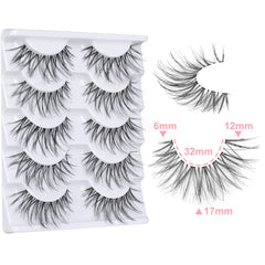 LANFLOWER Reusable pack of false eyelashes for multiple occasions.