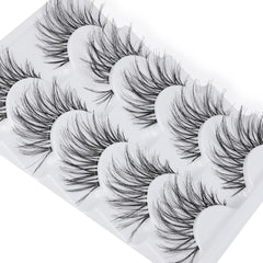 LANFLOWER Handmade false eyelashes with soft texture for comfortable all-day use.
