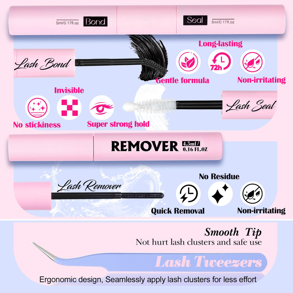 Lanflower lash remover for safe, gentle cleanup after wear