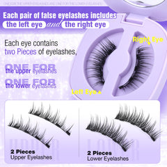 Lanflower wispy magnetic lashes create a natural, seamless lash line