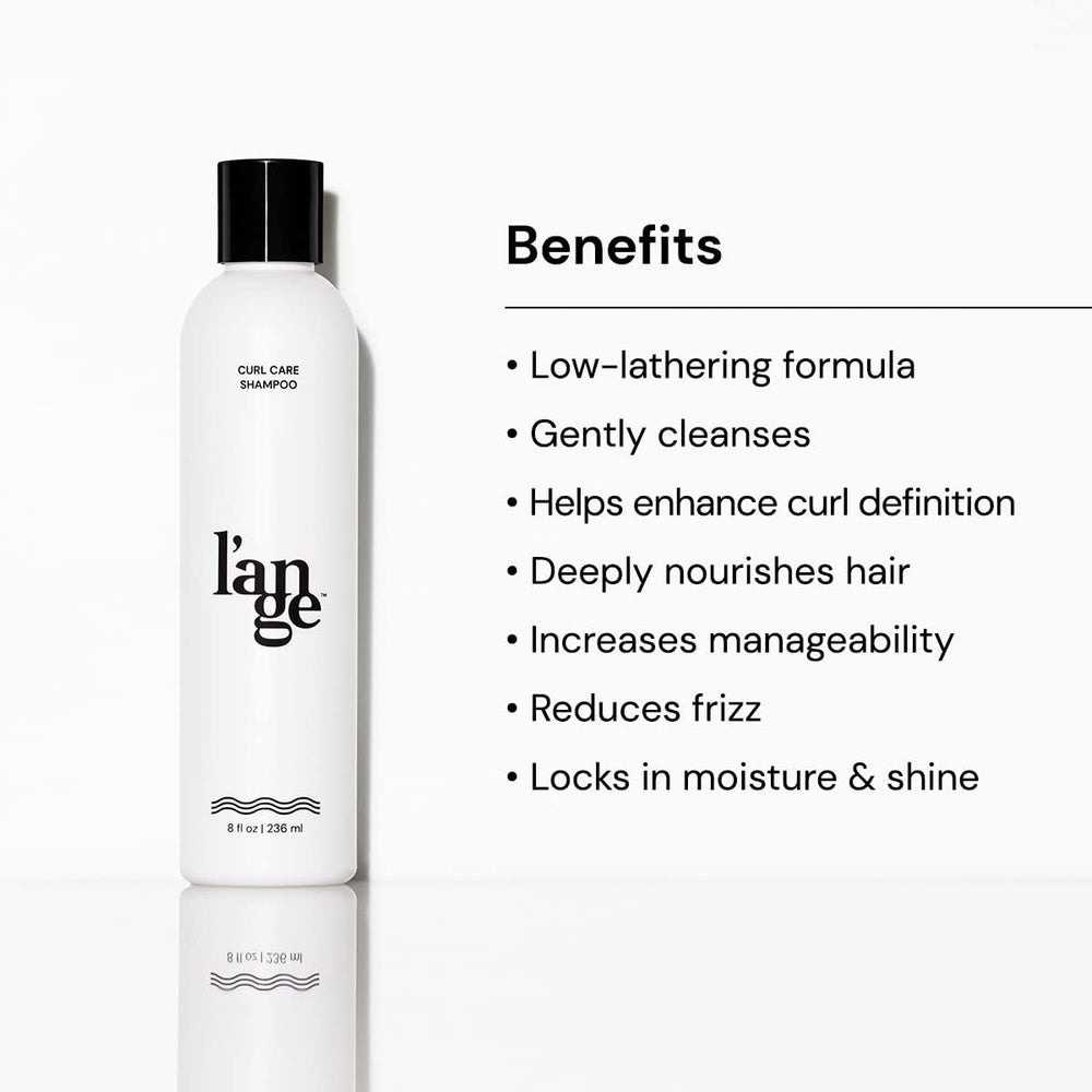 L'ANGE HAIR Curl Care Gentle Shampoo ingredients closeup highlights Abyssinian oil and shea