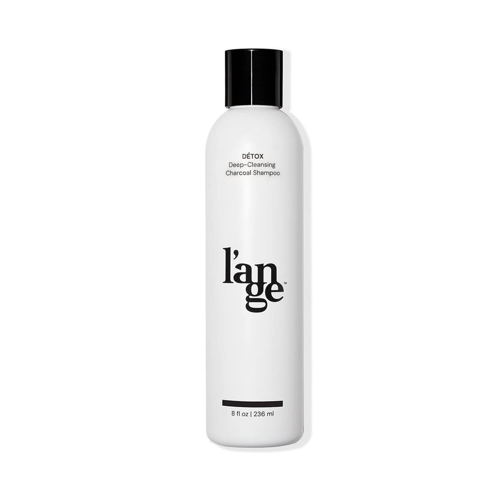 L'ANGE HAIR Detox charcoal shampoo bottle for a refreshed scalp.