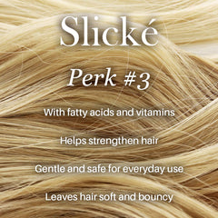 L'ANGE HAIR Slické herbal ingredients panel highlights chamomile and sage for nourishing conditioning