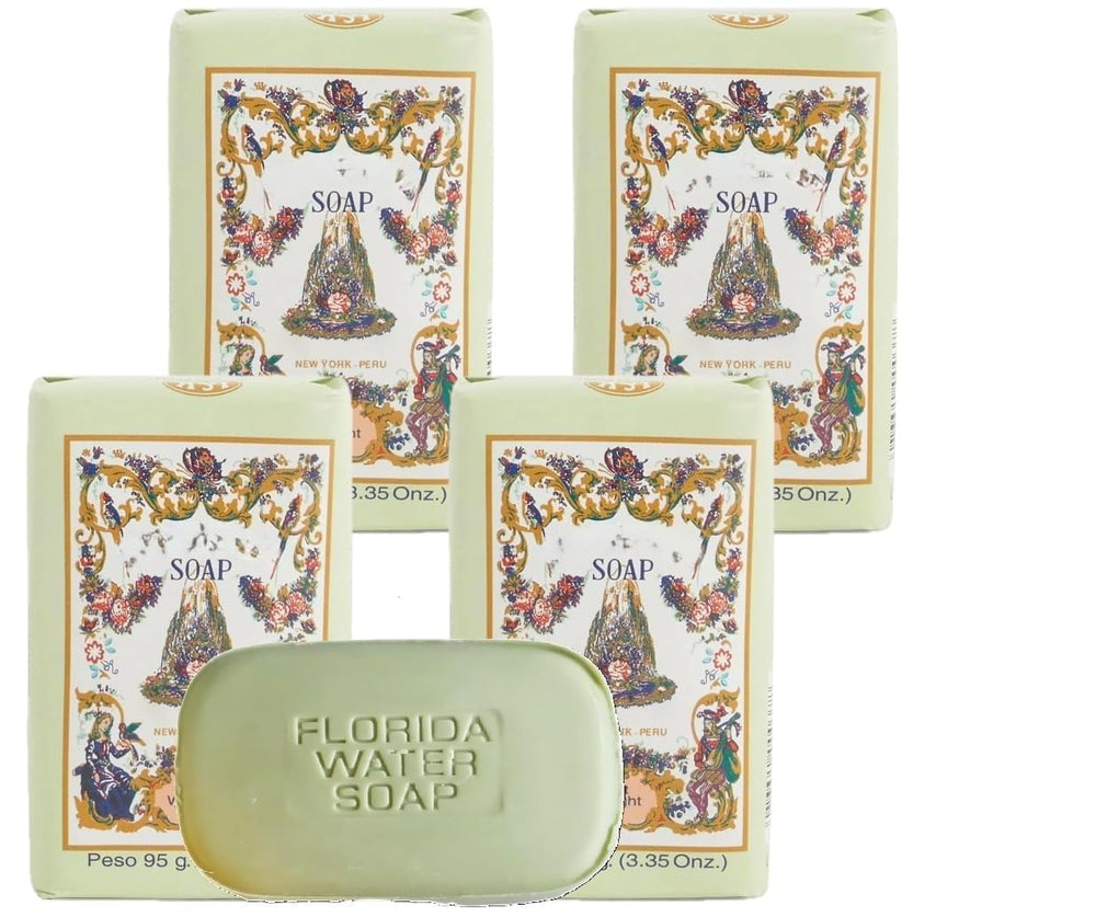 Lanman & Kemp Florida Water soap bar pack four for refreshing cleansing.