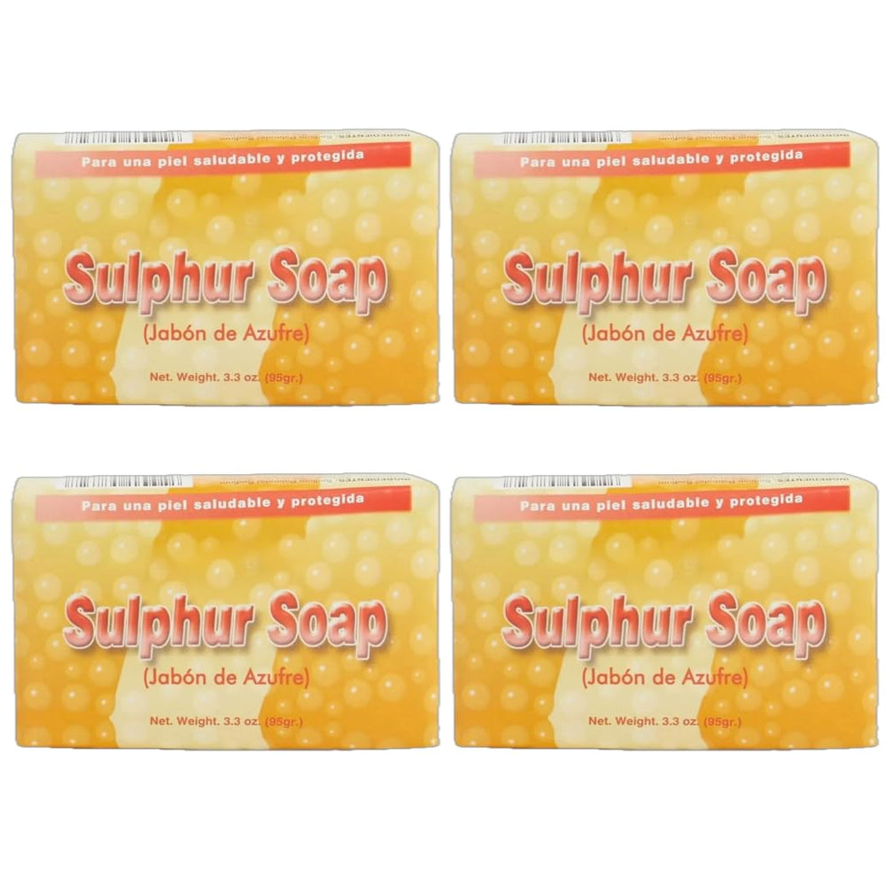 Lanman & Kemp sulfur soap bar pack of four for daily cleansing and refreshing fragrance.
