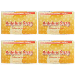 Lanman & Kemp sulfur soap bar pack of four for daily cleansing and refreshing fragrance.