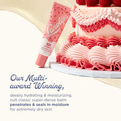 Close-up of Lanolips 101 jar showing compact, travel-friendly packaging.