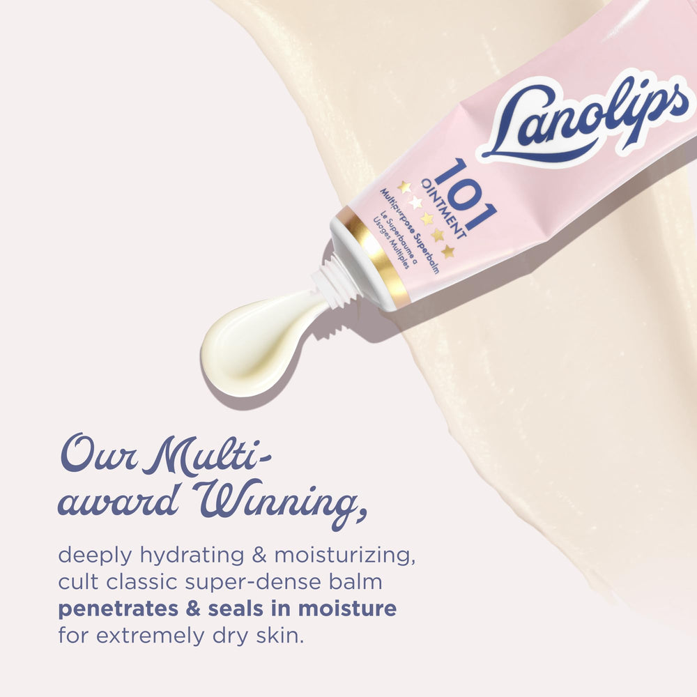Lanolips 101 Ointment lips application demonstrating quick hydration