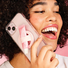 Lanolips strawberry balm packaging highlighting portable lip care.
