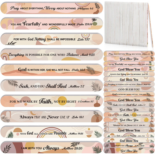 Lanties Bible verse nail file with boho pattern, ideal for daily manicures
