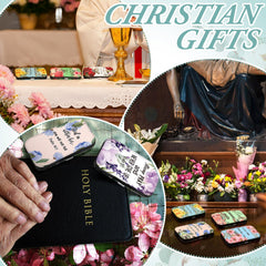 Lanties Christian facial care tools with floral scripture motifs for at-home spa use.