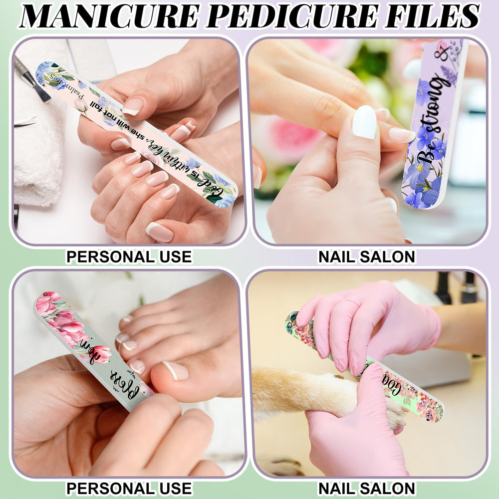 Lanties Christian nail file with flower patterns adds colorful elegance