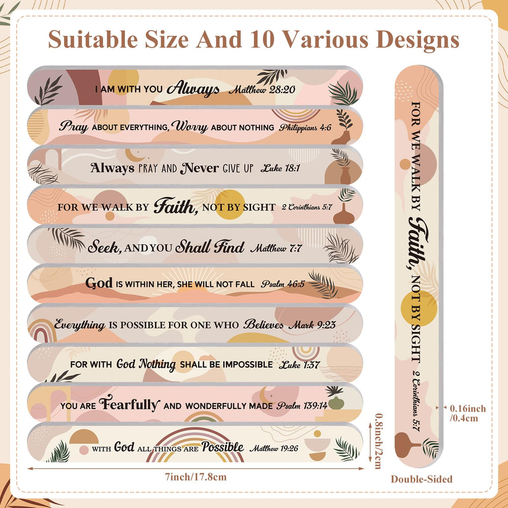 Lanties Christian nail files featuring ten designs for faith-inspired gifting