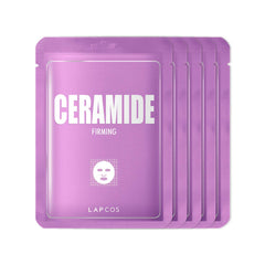 LAPCOS Ceramide Sheet Mask packaging showcases premium branding with hydration focus.