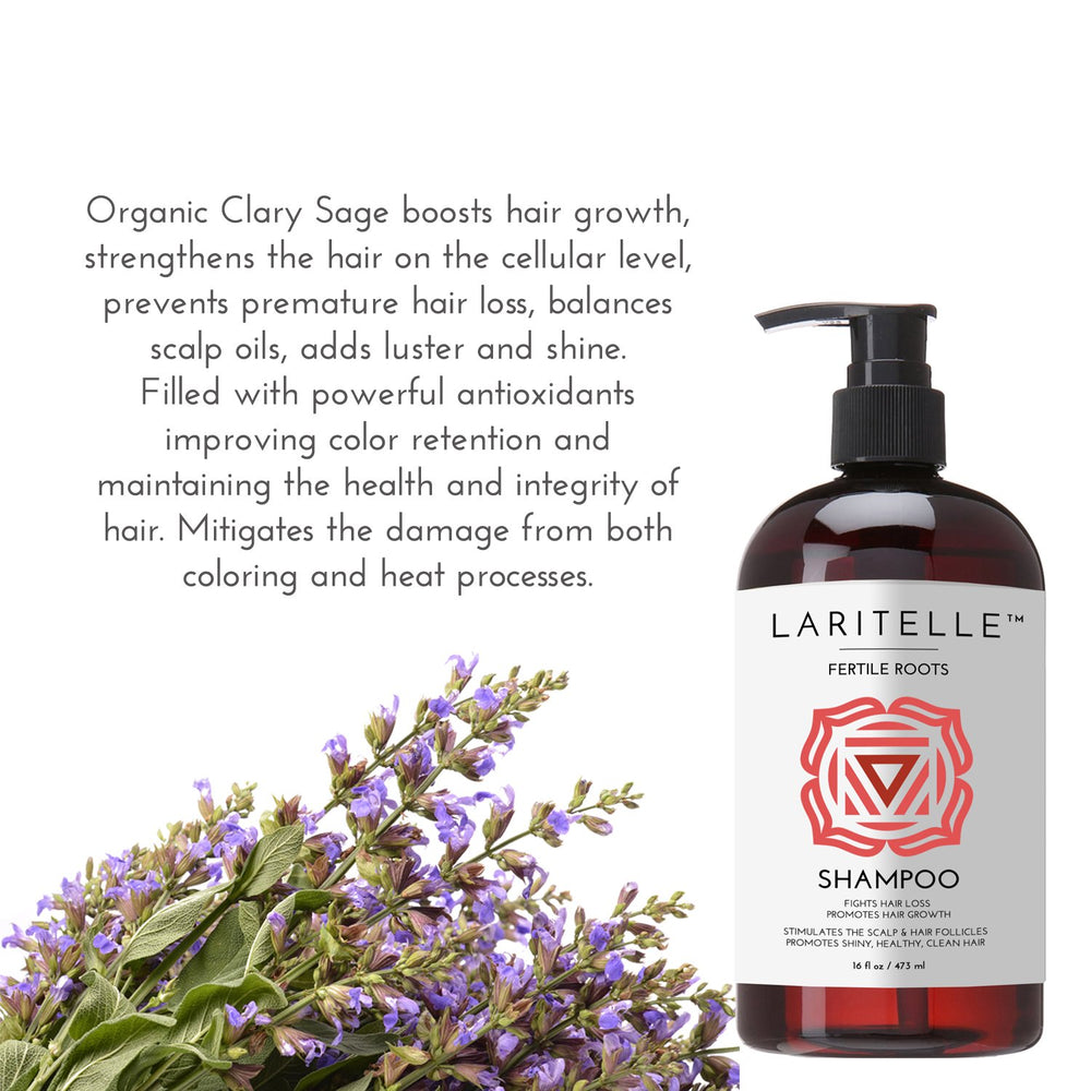 Laritelle Fertile Roots Bhringaraj Gotu Kola blend supports healthy scalp