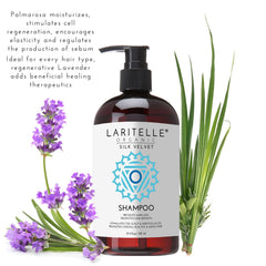 Laritelle rosemary-lavender oil drops illustrating stimulating scalp blend