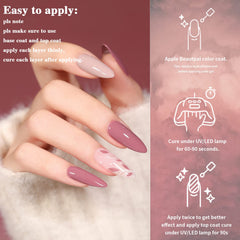 Larvall Beautpal cure with UV/LED lamp for quick salon-like finishes.