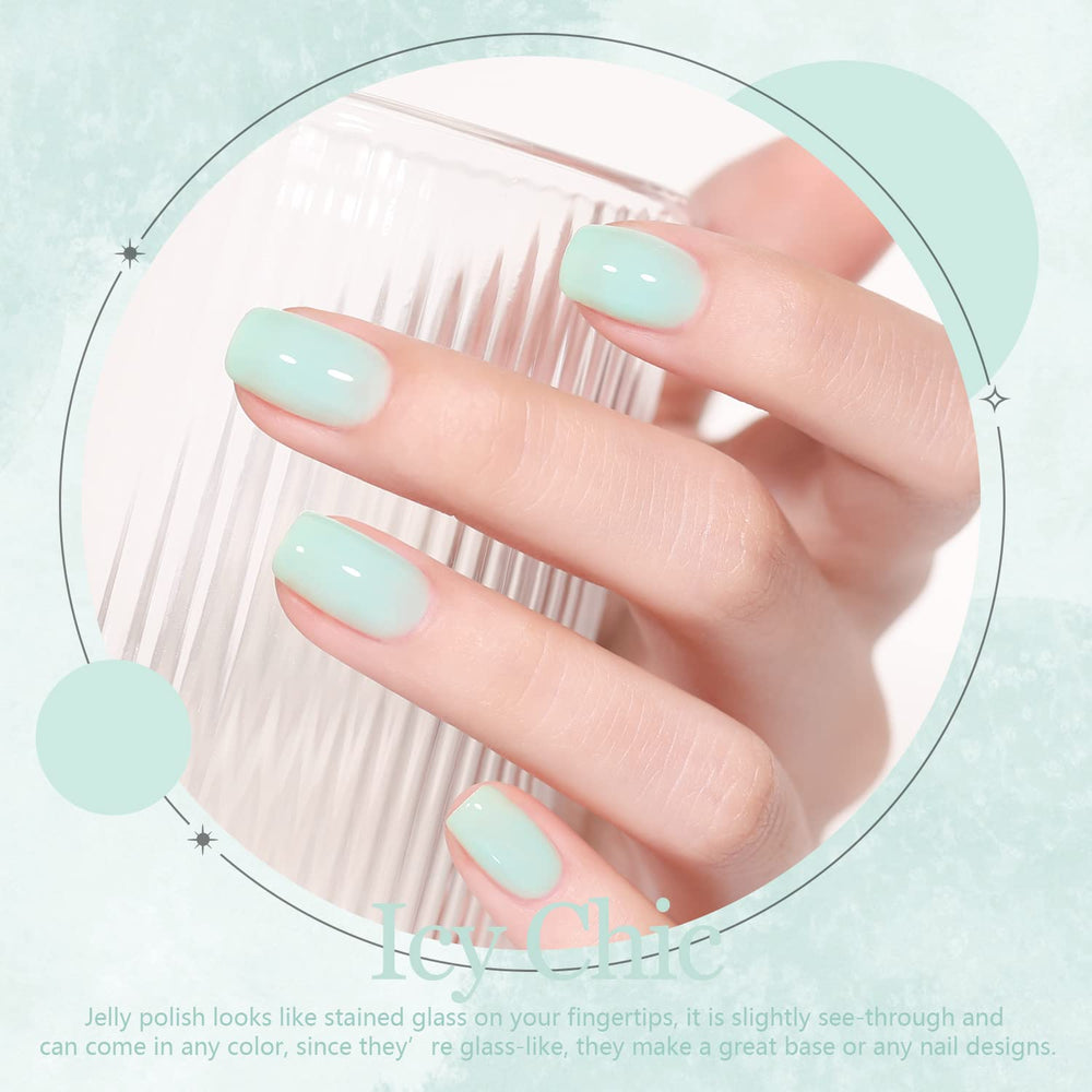 Larvall Beautpal green jelly polish for fresh, playful nails
