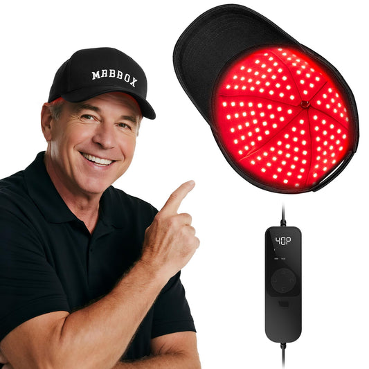 Laser Hair Growth Cap front view shows ergonomic design for comfortable home use.