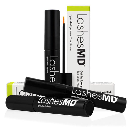 LashesMD eyelash growth serum bottle for fuller lashes and brows