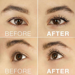 LashFood complete lash look with long feathered lashes and soft finish.